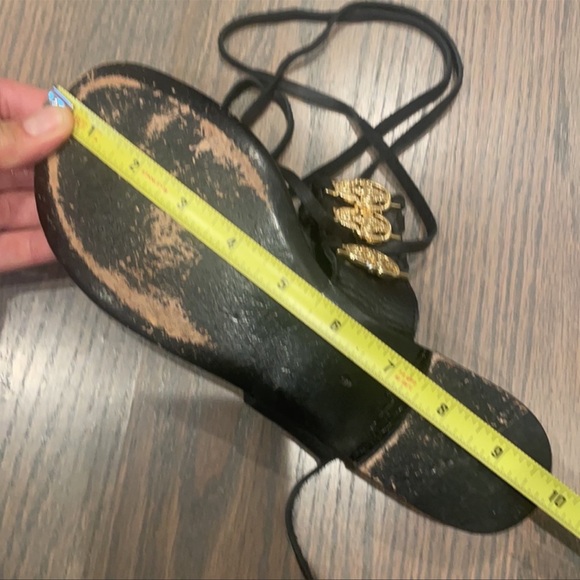 Thomas Wylde Gold Skull Wrap Sandals - Picture 5 of 9